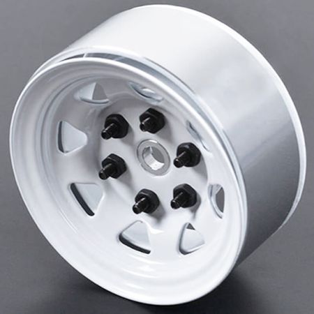 RC4WD Stamped Steel 1.55" Stock White Beadlock Wheels (Z-W0035)