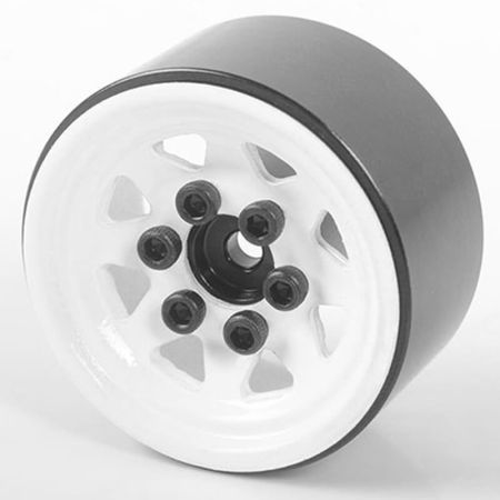 RC4WD Stamped Steel 1.0'' Stock Beadlock Wheels (White) (Z-W0111)