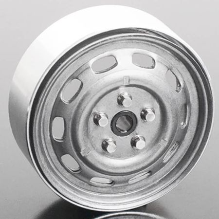 RC4WD Stamped Steel 1.7" 10-Oval Hole Wheels (Plain) (Z-W0312)