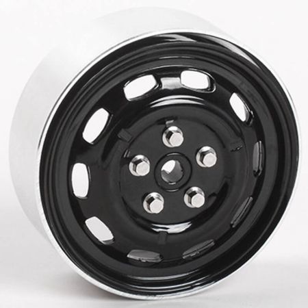 RC4WD Stamped Steel 1.7" 10-Oval Hole Wheels (Black) (Z-W0313)