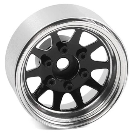 RC4WD OEM 6-Lug Stamped Steel 1.55" Beadlock Wheels (Black & (Z-W0337)